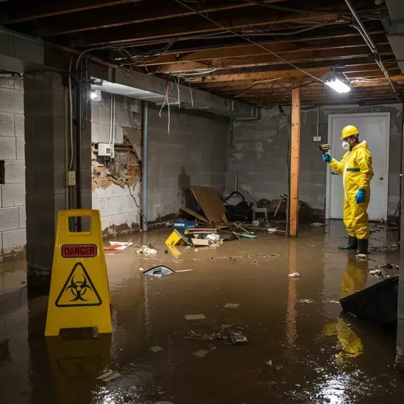 Flooded Basement Electrical Hazard in Cherokee, AL Property