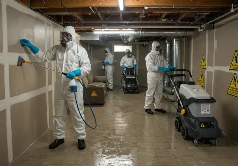 Basement Moisture Removal and Structural Drying process in Cherokee, AL